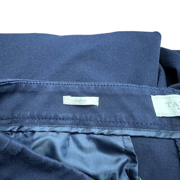 Talbots Pants Women 14 Petite Navy Blue Cropped Flat Front Ankle - Picture 8 of 15